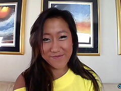 Confident Asian Girl with Cum on Her Face