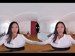 Real Estate Agent May Thai's POV Blowjob in VR